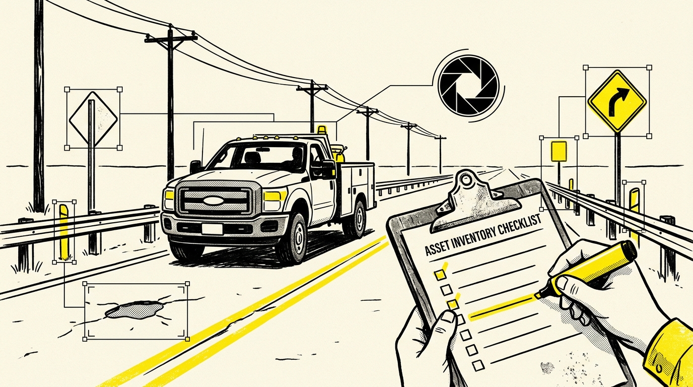 Multimodal roadway asset scanning and roadside GIS inventory for municipal public works departments